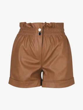 Short paperbag en simili - Camel