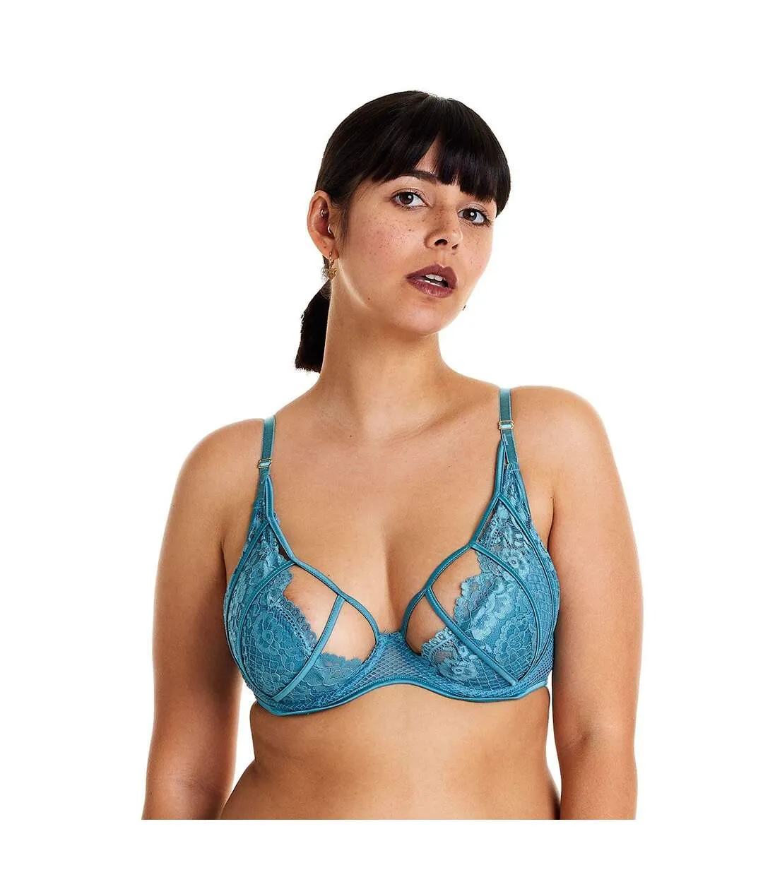 Soutien-gorge ampliforme coque moulée bleu Voltige