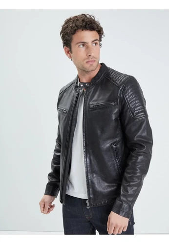 Stirling - Blouson cuir motard homme