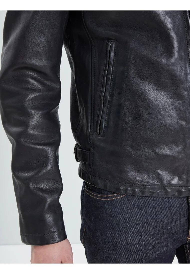 Stirling - Blouson cuir motard homme