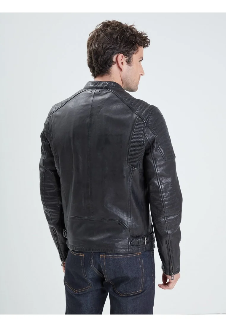 Stirling - Blouson cuir motard homme