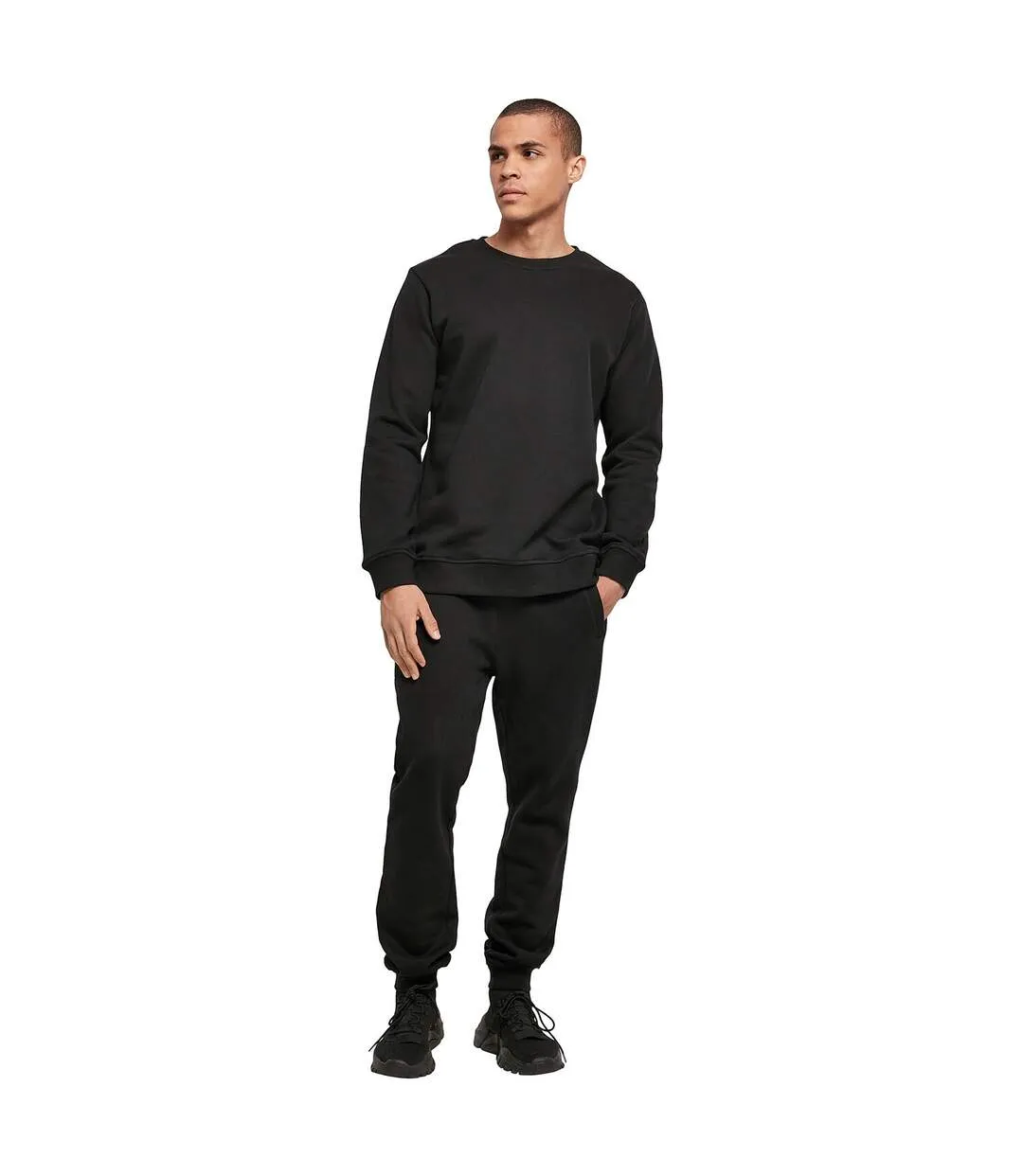 Sweat basic homme noir Build Your Brand