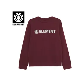 Sweat ELEMENT Blazin Crew Lie de vin Junior