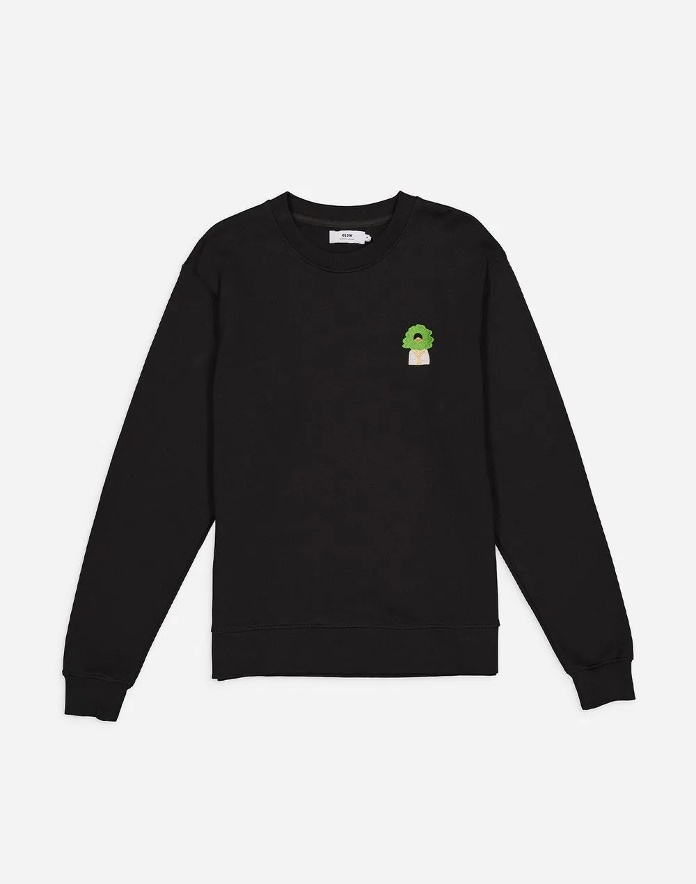 Sweat en coton bio | noir "green head noir carbone" homme - Olow