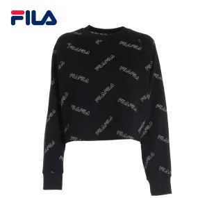 Sweat FILA Jamuna Aop Cropped Noir Femme