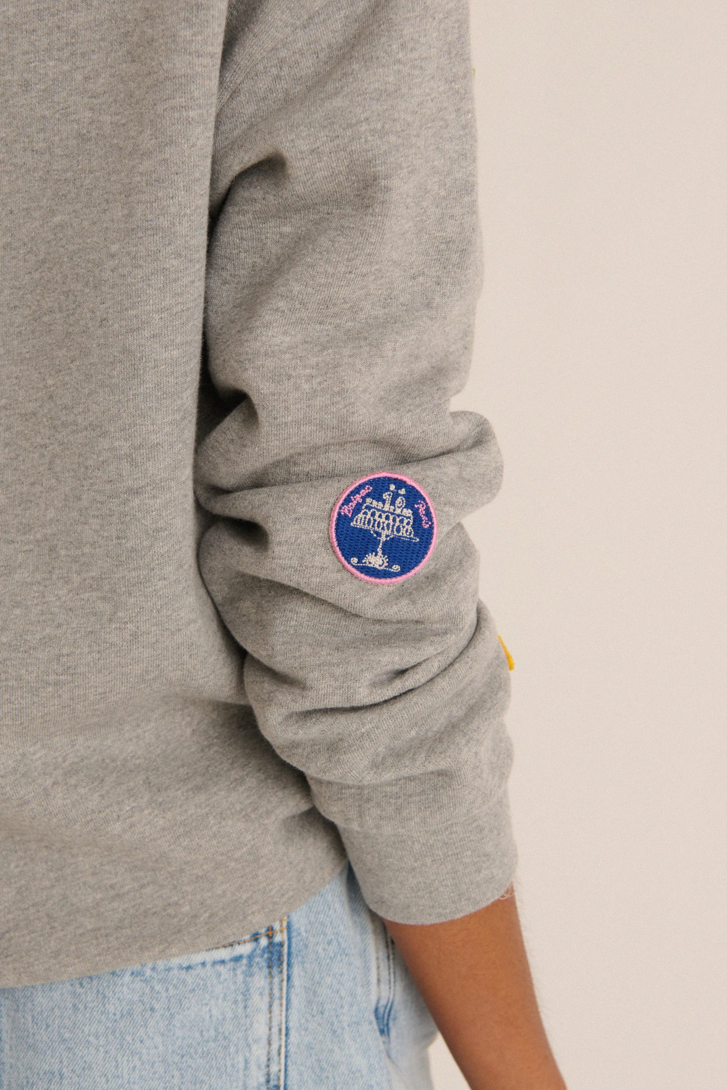 Sweat-shirt Harlow Patch gris