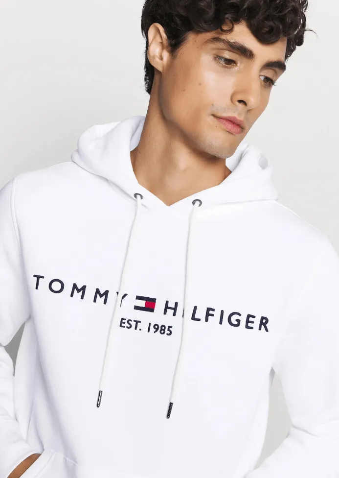 Sweat à capuche Tommy Hilfiger blanc