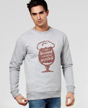 Sweatshirt homme Des biceps à lever des pintes