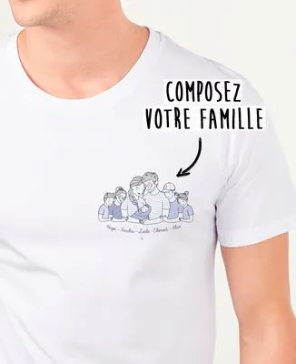 Sweatshirt homme Famille illustrée personnalisé