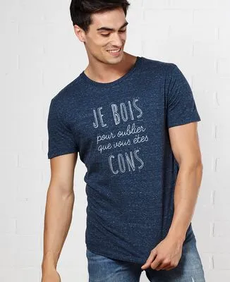 Sweatshirt homme Je bois pour oublier que vous êtes cons