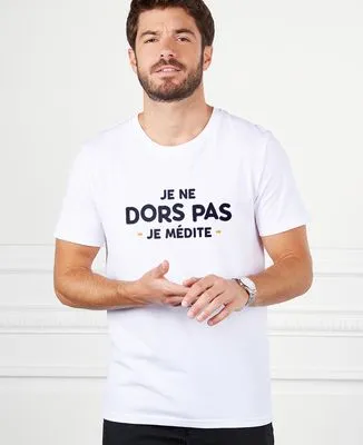 Sweatshirt homme Je ne dors pas je médite