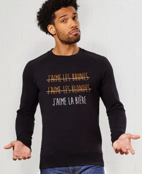 Sweatshirt homme J'aime la bière