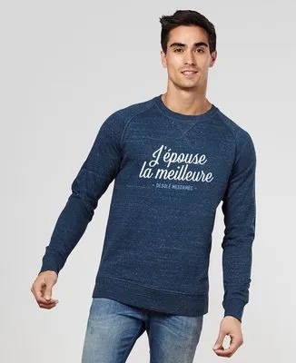 Sweatshirt homme J'épouse la meilleure