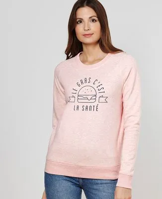 Sweatshirt homme Le gras c'est la santé