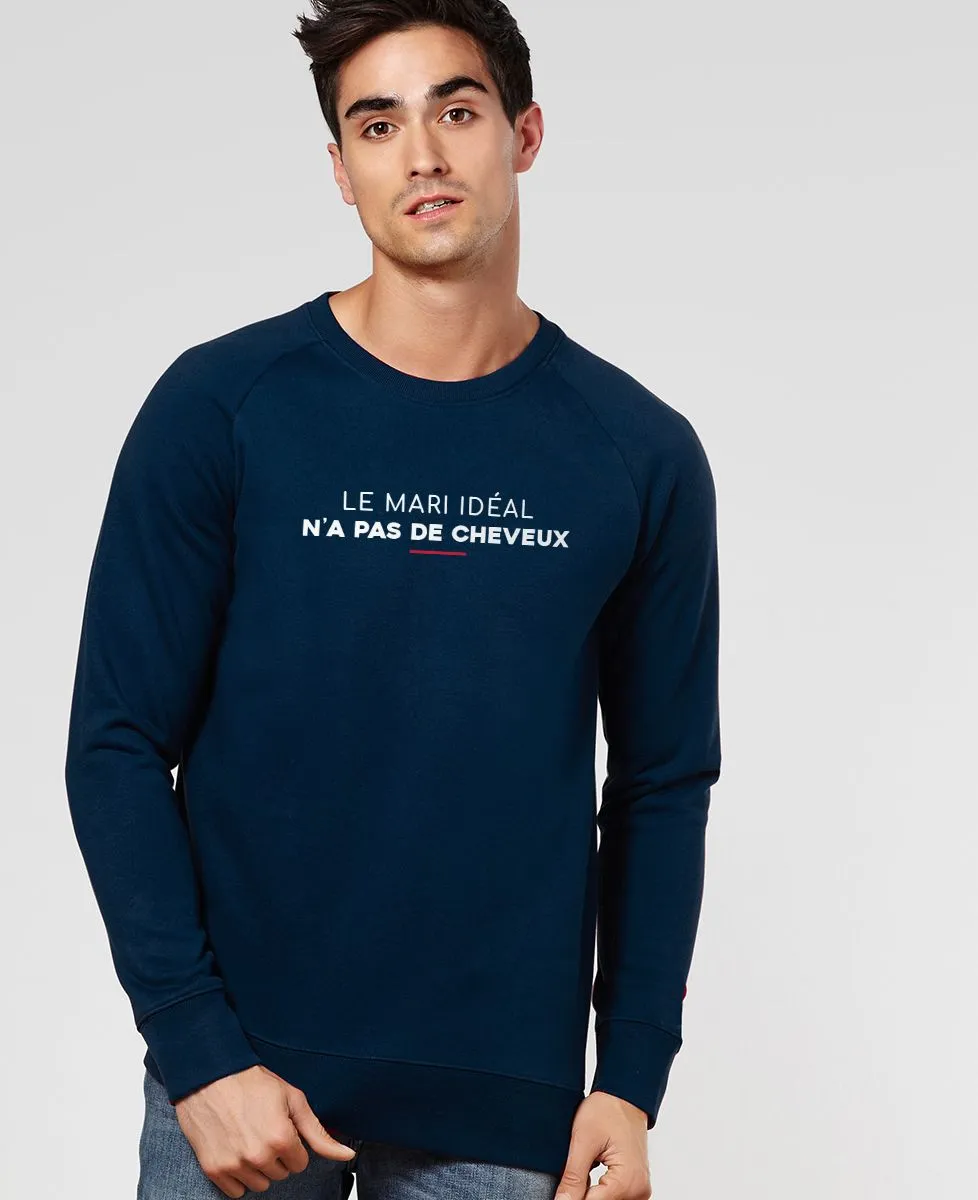 Sweatshirt homme Le mari idéal n'a pas de cheveux