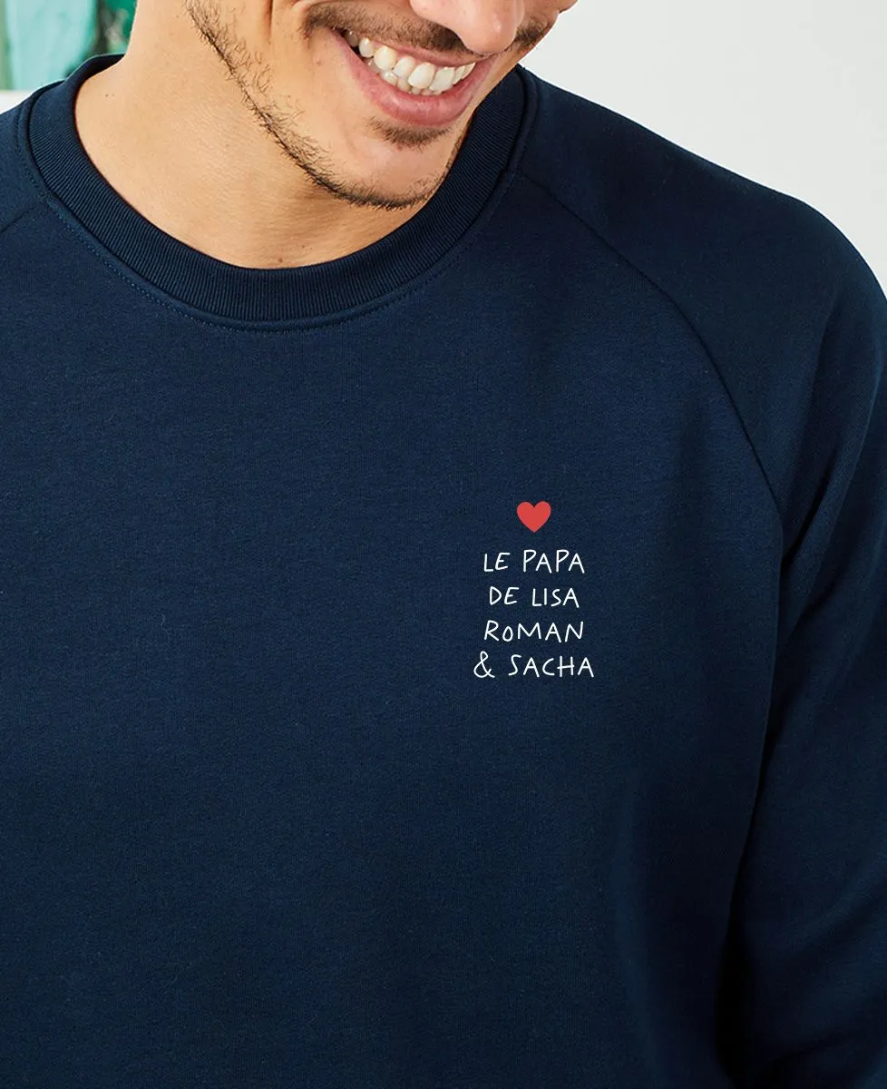 Sweatshirt homme Le Papa de personnalisé