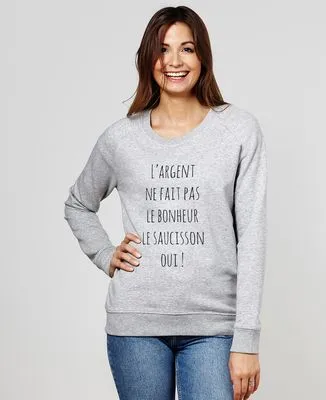 Sweatshirt homme L'argent ne fait pas le bonheur