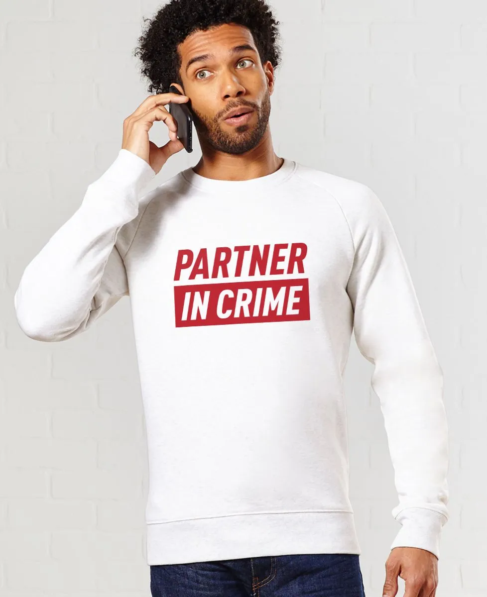 Sweatshirt homme Partner in crime (effet velours)