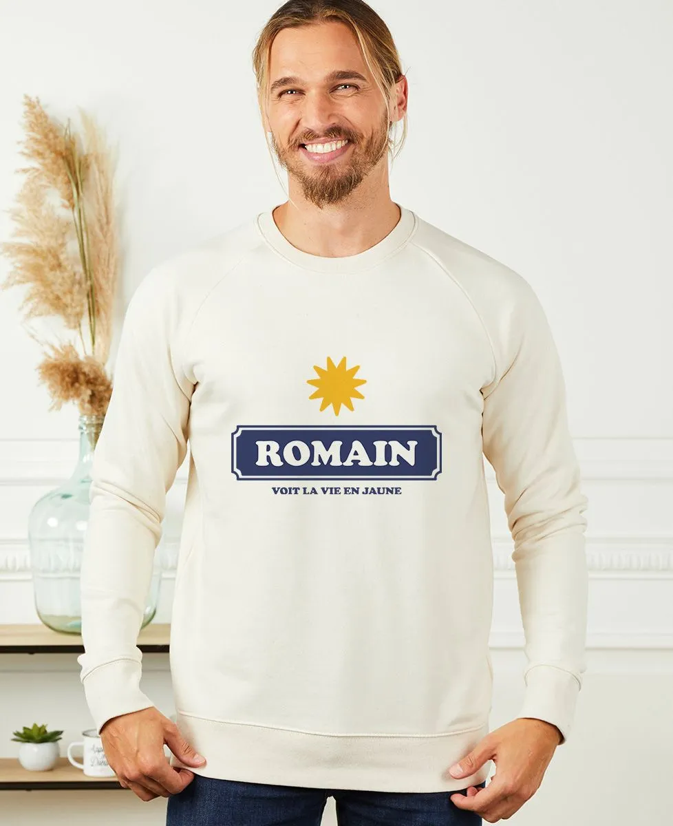 Sweatshirt homme Soleil anisé personnalisé