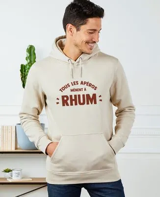 Sweatshirt homme Tous les apéros mènent à rhum