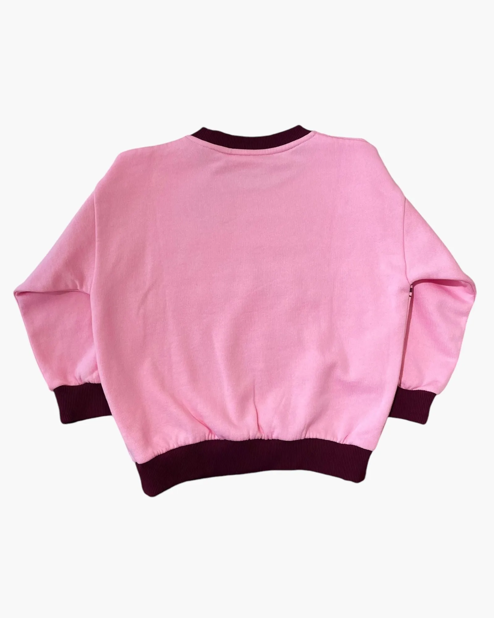 Sweatshirt Tennis rose et bordeaux