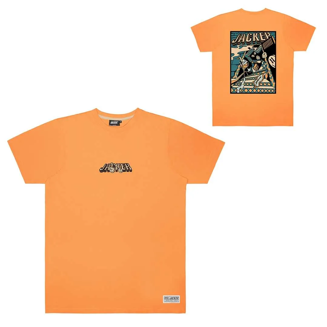 T-shirt : JACKER THERAPY TEE Orange - Bamboo Skateshop