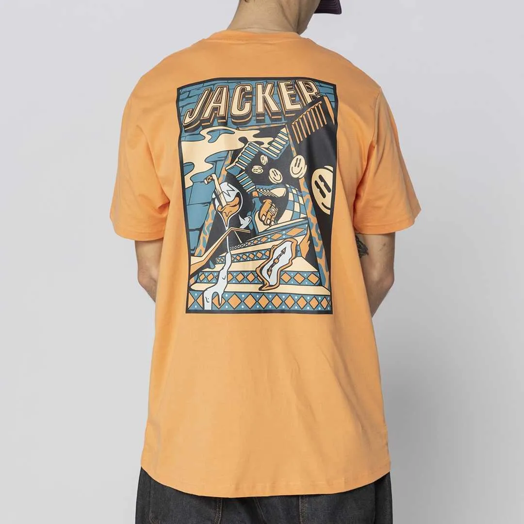 T-shirt : JACKER THERAPY TEE Orange - Bamboo Skateshop