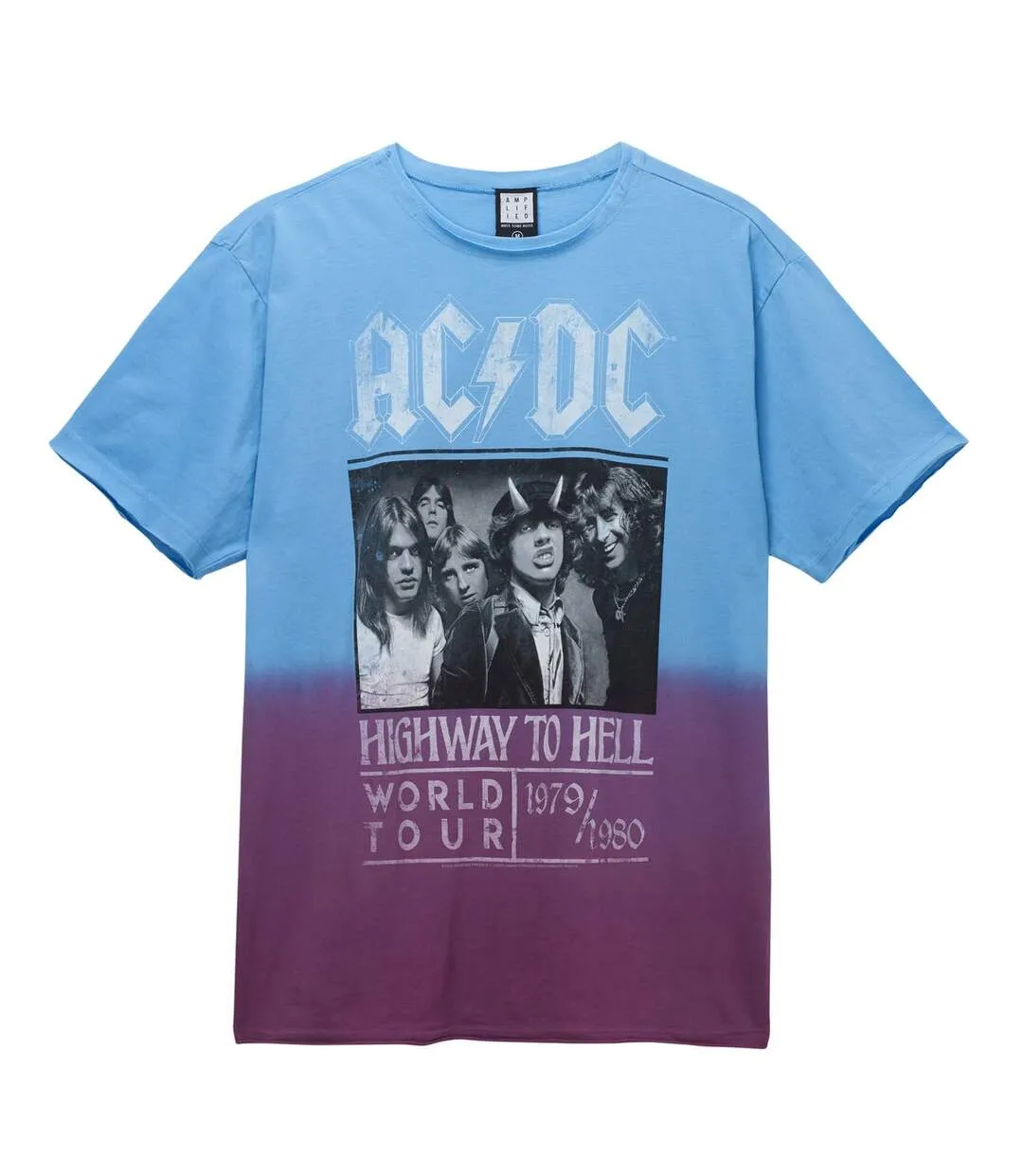 T-shirt highway to hell femme bleu / violet Amplified