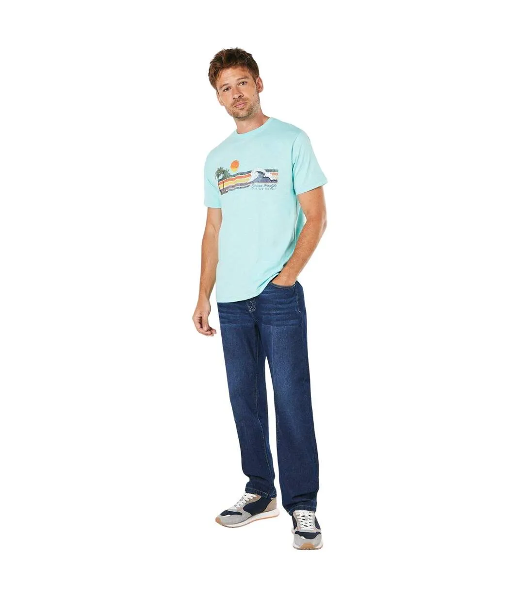 T-shirt ocean pacific homme turquoise vif Maine