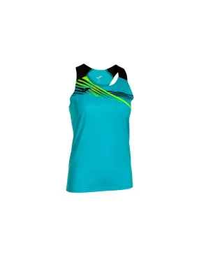 T-shirt Running Joma by Elite X Fluorine Turquoise Elite X Black Braces Fille