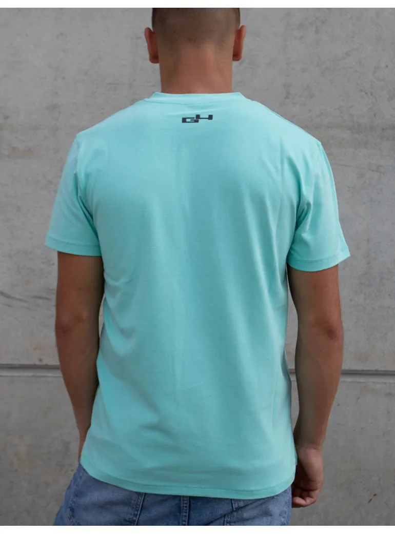 T-SHIRT TURQUOISE HOMMES