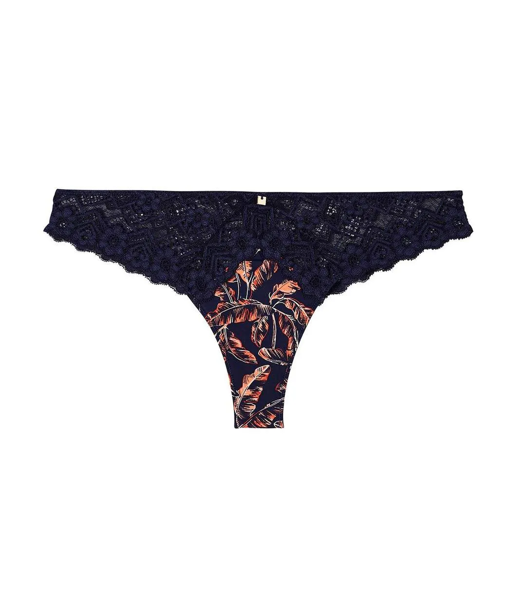 Tanga en dentelle française bleu navy Yaoundé