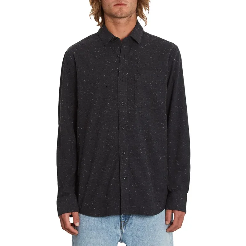 VOLCOM Date Knight Ls /noir 2022-2023 Sportswear Homme Chemise